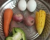காய்கறி ஆம்லெட் (Vegetable omelette recipe in tamil) ரெசிபி ஸ்டேப் 1 புகைப்படம்
