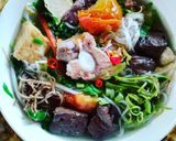 Hình bước làm 3 của món Bún riêu sườn non