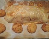 Foto del paso 8 de la receta: Wellington a mi manera con pollo, paté y jamón, acompañado de papas