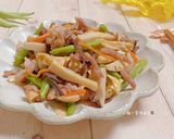 豆皮肉絲炒鮮蔬的食譜步驟5照片
