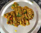 A picture of step 4 of Pav bhaji paratha.