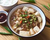 Hình bước làm 6 của món 🌱 Canh Chua Bắp Chuối & Nấm Chay (Vegan)