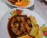 Foto langkah ke 6 dari resep Steak tempe jamur saus BBQ.