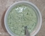 A picture of step 4 of Mint raita.