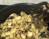 A picture of step 4 of Eggs-Potato-Mushrooms Pasta Casserole.