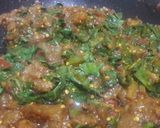 A picture of step 6 of Eggplant with baby Spinach.