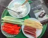 Hình bước làm 3 của món Kimbab 김밥