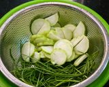 Hình bước làm 1 của món Canh Mướp Nấu Hẹ Thịt Bằm