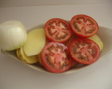 Foto del paso 1 de la receta: Pollo al curry con hortalizas al horno
