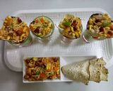 A picture of step 6 of Papad cone bhel.