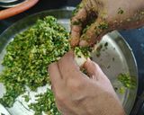 A picture of step 8 of Undhiyu.