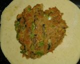 A picture of step 7 of Muglai parantha.