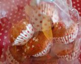 A picture of step 3 of Valentine muffins.