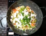 A picture of step 1 of Paneer chilli dosa.