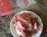 Foto del paso 5 de la receta: Pasta integral con calabacin y bacón ahumado