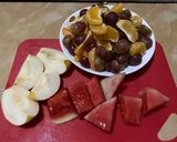Foto langkah ke 2 dari resep Jus Semangka, Jeruk, Pear, Anggur (Slow Juicer - Tanpa Ampas).