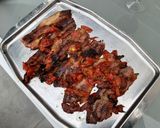 A picture of step 8 of Grilled Marinated Pork Belly with Cherry Tomatoes.