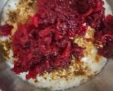 A picture of step 2 of Beetroot Raita.