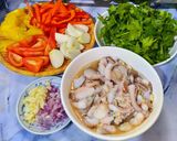 Hình bước làm 1 của món Bạch tuộc xào chua ngọt