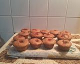 Foto del paso 8 de la receta: Muffins veganos de bananas y cacao rellenos con mermelada de membrillo