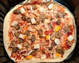 Une image de l'étape 2 de Pizza sans pâte facile et rapide à l'air fryer.