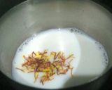 A picture of step 2 of Sago saffron kheer.