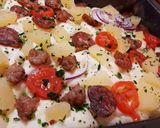 Pas rețetă Focaccia cu cartofi și cârnați 2 fotografie