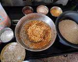A picture of step 1 of Bhajnichi Chakali.