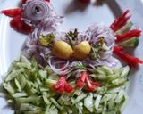 A picture of step 1 of Chikyvegi salad.