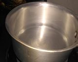 A picture of step 2 of Karak Chai/ Cutting Tea.