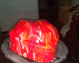 Foto del paso 6 de la receta: Torta helada con glaseado espejo marmoleado