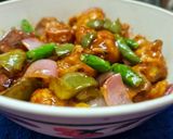 A picture of step 6 of Capsicum Chilli Chitol Muitha.