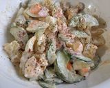 Gambar langkah 4 resipi Salad Sejuk Telur, Kentang & Timun.