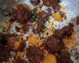 A picture of step 6 of Mutton mumbaiya biryani.