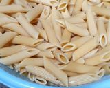 A picture of step 2 of Penne alfredo pasta.