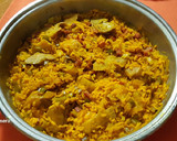 Foto del paso 8 de la receta: Arroz integral en cazuela, con alcachofas, jamón y bacon