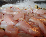 Foto del paso 8 de la receta: Pollo amb berenjena, bacon y patata panadera