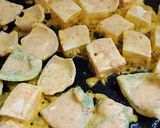 A picture of step 4 of Paneer tikka masala in paalak gravy.