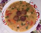Pas rețetă Tocăniță de mazăre verde cu carnăcior și cu legume 2021 1 fotografie