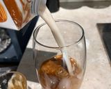 A picture of step 4 of Monday’s iced coffee to beat UK’s summer heat ☀️ 🧊.