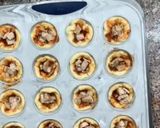 A picture of step 2 of Mini pizza Cups/ Pizza muffins.