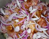 A picture of step 1 of Nigerian fried chicken.