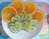 Hình bước làm 1 của món Detox cam dưa leo