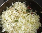 A picture of step 3 of Cabbage Thoran.