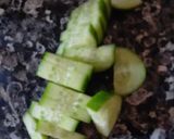 A picture of step 1 of Cucumber cooler.