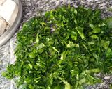 A picture of step 1 of Hospital leaf /awara soup.