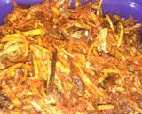 Foto langkah ke 6 dari resep Ubi Ungu Teri Kacang Balado.