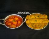 A picture of step 9 of Lasaniya Batata With Methi Thepla - Spicy Garlicky Potato Curry With Thepla - Gujarati Cuisine.