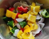 A picture of step 1 of Crunchy mix veg platter.