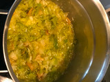 Calamares guisados con guarnición de arroz